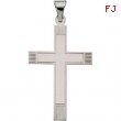 14K White Gold Cross Pendant