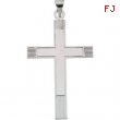 14K White Gold Cross Pendant