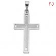 14K White Gold Cross Pendant