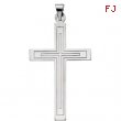 14K White Gold Cross Pendant