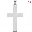 14K White Gold Cross Pendant