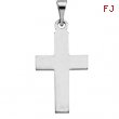 14K White Gold Cross Pendant