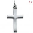 14K White Gold Cross Pendant