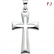 14K White Gold Cross Pendant