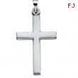 14K White Gold Cross Pendant