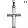 14K White Gold Cross Pendant