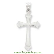 14K White Gold Cross Pendant