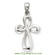 14K White Gold Cross Pendant