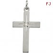 14K White Gold Cross Pendant With Diamond