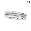 14K White Gold Design Duo Band