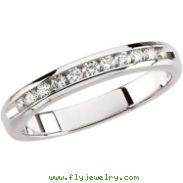 14K White Gold Diamond Band