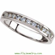 14K White Gold Diamond Band