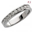 14K White Gold Diamond Band