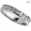 14K White Gold Diamond Band