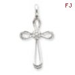 14K White Gold Diamond Cross Pendant