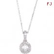 14K White Gold Diamond Entourage Necklace 18