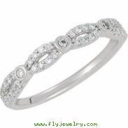 14K White Gold Diamond Matching Band