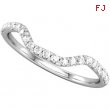 14K White Gold Diamond Matching Band