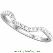 14K White Gold Diamond Matching Band