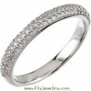 14K White Gold Diamond Matching Band