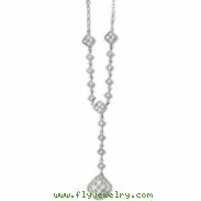 14K White Gold Diamond Necklace