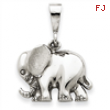 14k White Gold Elephant Charm