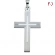 14K White Gold Extra Heavy Cross Pendant