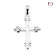 14K White Gold Fancy Cross Pendant