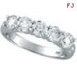 14K White Gold Five 5 Stone 1.5ct Diamond Ring SI1-SI2 G-H