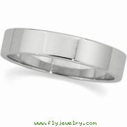 14K White Gold Flat Band