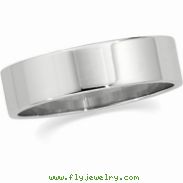 14K White Gold Flat Band