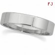 14K White Gold Flat Band