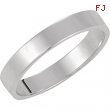 14K White Gold Flat Band