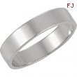 14K White Gold Flat Band