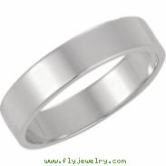 14K White Gold Flat Band