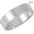 14K White Gold Flat Band