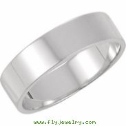 14K White Gold Flat Band