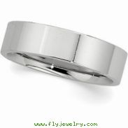 14K White Gold Flat Comfort Fit Band