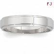 14K White Gold Flat Edge Band