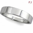 14K White Gold Flat Tapered Band