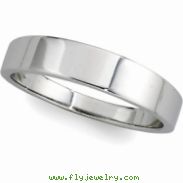 14K White Gold Flat Tapered Band