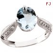 14K White Gold Genuine Aquamarine & Diamond Ring  Diamond quality AA (I1 clarity G-I color)