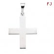 14K White Gold Greek Cross Pendant