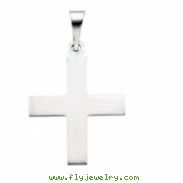 14K White Gold Greek Cross Pendant