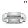 14K White Gold Half Round Tapered Band