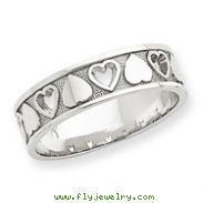 14k White Gold Heart Ring