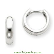 14K White Gold Hinged Hoop Earrings