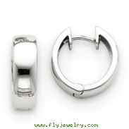 14K White Gold Hinged Hoop Earrings