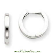 14K White Gold Hinged Hoop Earrings