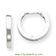 14K White Gold Hinged Hoop Earrings